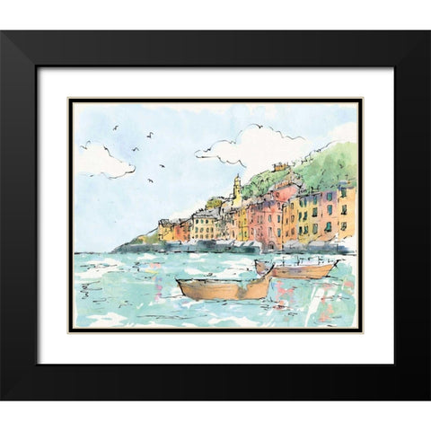 Portofino I Black Modern Wood Framed Art Print with Double Matting by Tavoletti, Anne