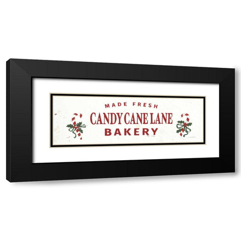 Christmas in the Heartland V Red Words Crop Black Modern Wood Framed Art Print with Double Matting by Wiens, James