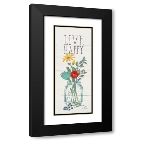 Blooming Thoughts XI Black Modern Wood Framed Art Print with Double Matting by Penner, Janelle