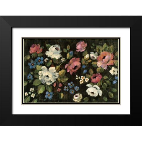 Expressive Spray on Black Black Modern Wood Framed Art Print with Double Matting by Vassileva, Silvia