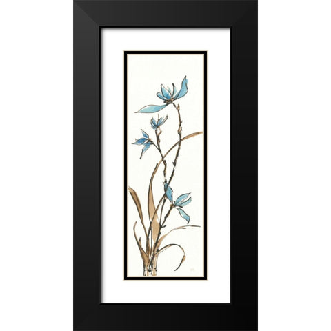 Spring Orchids I on White Black Modern Wood Framed Art Print with Double Matting by Paschke, Chris
