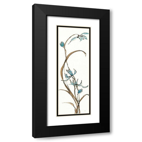 Spring Orchids II on White Black Modern Wood Framed Art Print with Double Matting by Paschke, Chris