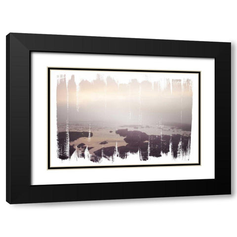 Painted Seaside I Black Modern Wood Framed Art Print with Double Matting by Marshall, Laura