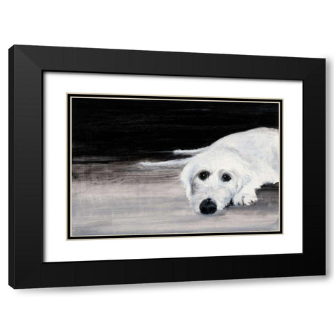 Zena II Black Modern Wood Framed Art Print with Double Matting by Ducklow, Patsy
