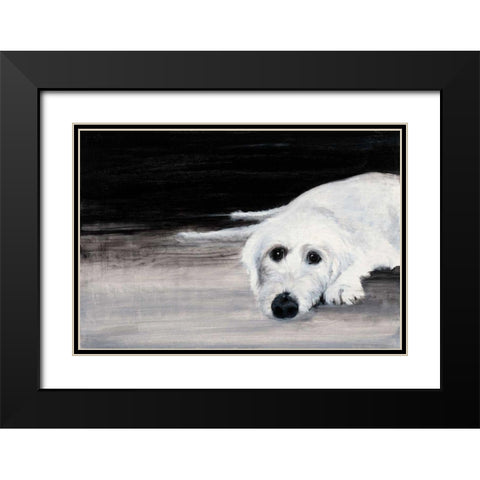 Zena II Black Modern Wood Framed Art Print with Double Matting by Ducklow, Patsy