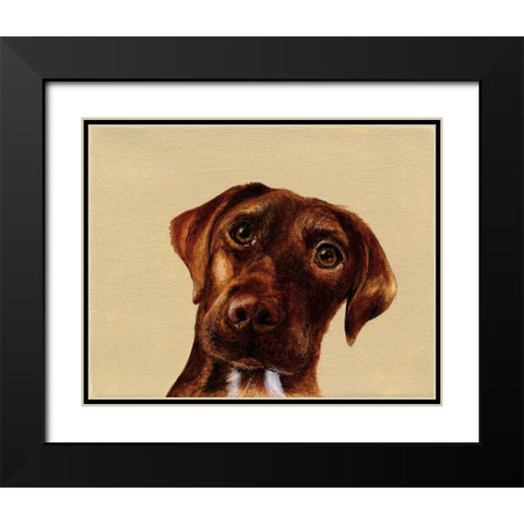 Moose Black Modern Wood Framed Art Print with Double Matting by Ducklow, Patsy