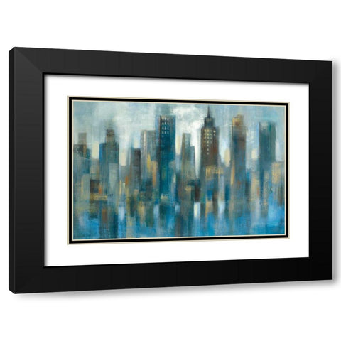 Rhythmic Reflection Light Black Modern Wood Framed Art Print with Double Matting by Vassileva, Silvia