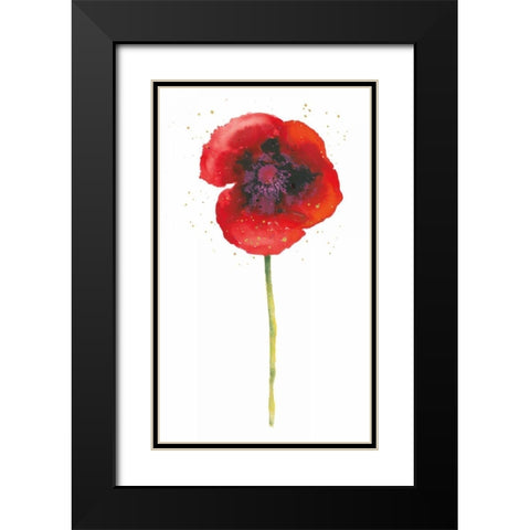 Splash I with Gold Black Modern Wood Framed Art Print with Double Matting by Novak, Shirley