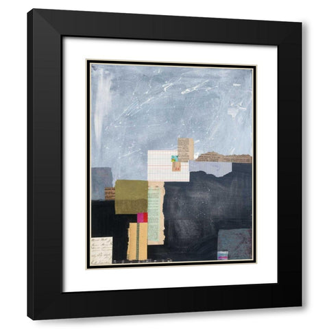 Block Abstract I v2 Black Modern Wood Framed Art Print with Double Matting by Prahl, Courtney