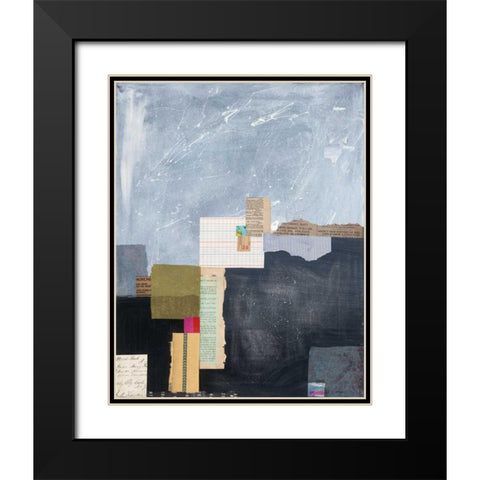 Block Abstract I v2 Black Modern Wood Framed Art Print with Double Matting by Prahl, Courtney