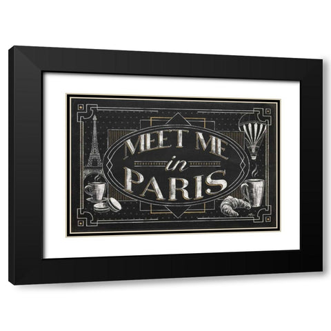 Vive Paris IV Black Modern Wood Framed Art Print with Double Matting by Penner, Janelle