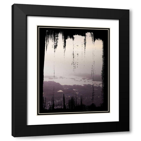 Painted Seaside III on Black Black Modern Wood Framed Art Print with Double Matting by Marshall, Laura
