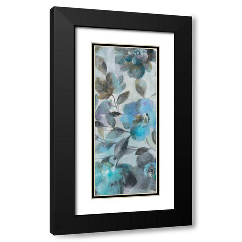 Twilight Flowers III Black Modern Wood Framed Art Print with Double Matting by Nai, Danhui