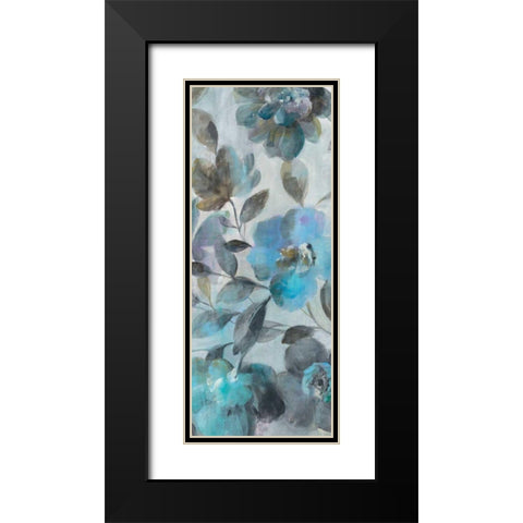 Twilight Flowers III Black Modern Wood Framed Art Print with Double Matting by Nai, Danhui