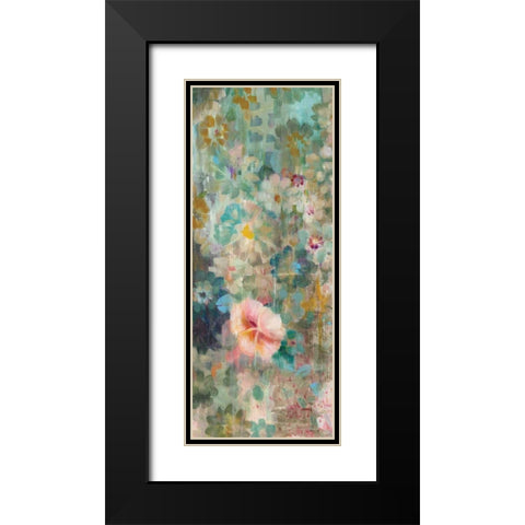 Flower Shower II Black Modern Wood Framed Art Print with Double Matting by Nai, Danhui