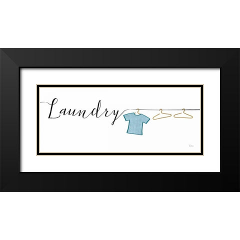 Wash and Dry I Black Modern Wood Framed Art Print with Double Matting by Charron, Veronique