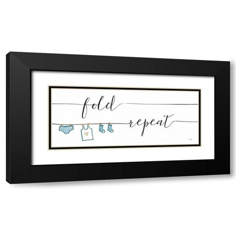 Wash and Dry III Black Modern Wood Framed Art Print with Double Matting by Charron, Veronique
