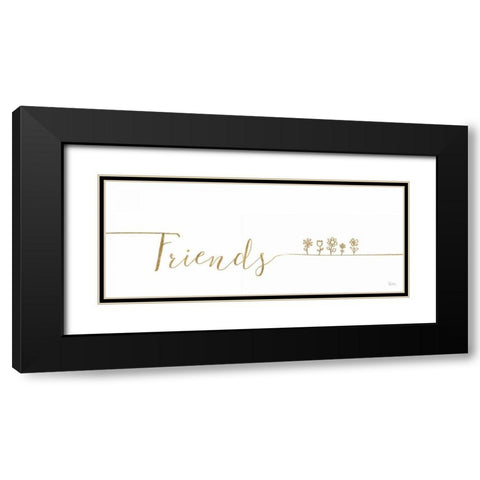 Underlined Thoughts III Black Modern Wood Framed Art Print with Double Matting by Charron, Veronique