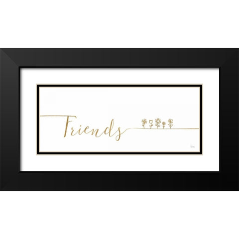 Underlined Thoughts III Black Modern Wood Framed Art Print with Double Matting by Charron, Veronique