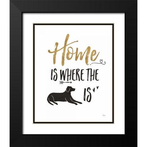 Pet Love I Black Modern Wood Framed Art Print with Double Matting by Charron, Veronique