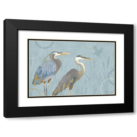 By the Shore I Black Modern Wood Framed Art Print with Double Matting by Charron, Veronique