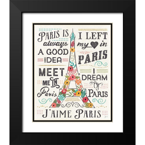 Travel Blossoms I Light Black Modern Wood Framed Art Print with Double Matting by Aiken, Jess
