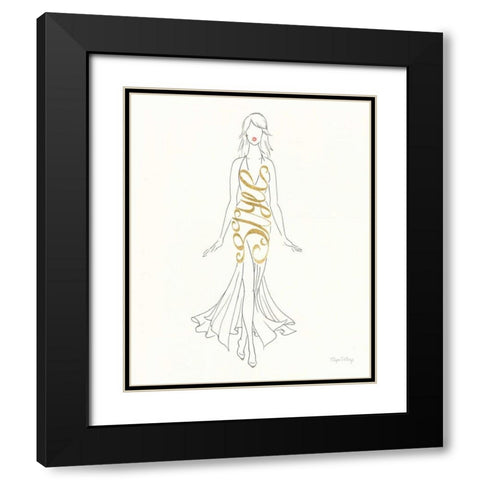 Stylish Sayings I Black Modern Wood Framed Art Print with Double Matting by Wild Apple Graphics