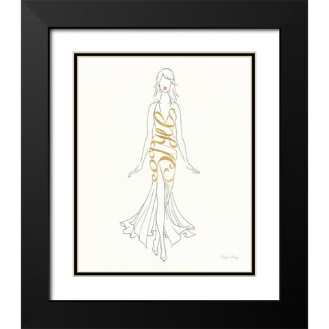Stylish Sayings I Black Modern Wood Framed Art Print with Double Matting by Wild Apple Graphics