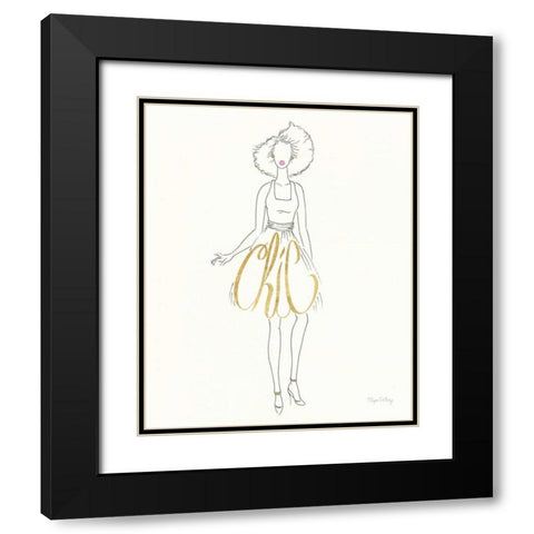 Stylish Sayings II Black Modern Wood Framed Art Print with Double Matting by DeNeige, Elyse