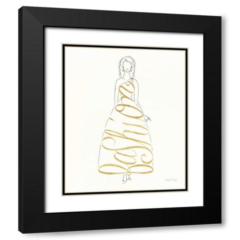 Stylish Sayings III Black Modern Wood Framed Art Print with Double Matting by DeNeige, Elyse