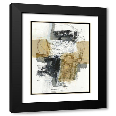 Action I Archroma Black Modern Wood Framed Art Print with Double Matting by Davies, Jane