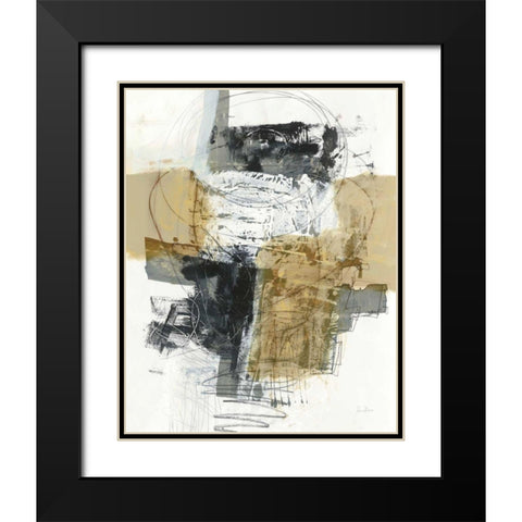 Action I Archroma Black Modern Wood Framed Art Print with Double Matting by Davies, Jane