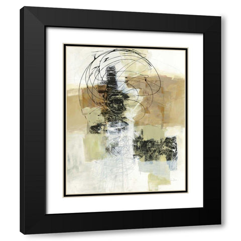 Action II Archroma Black Modern Wood Framed Art Print with Double Matting by Davies, Jane