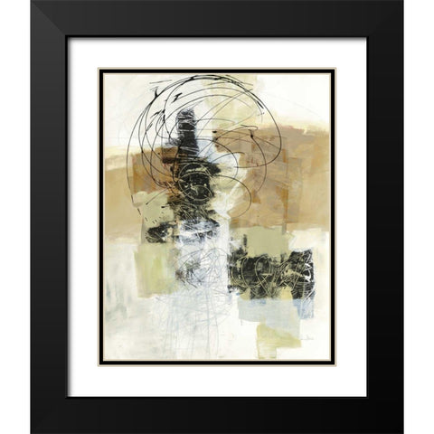 Action II Archroma Black Modern Wood Framed Art Print with Double Matting by Davies, Jane