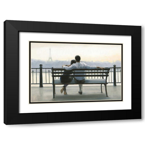 Parisian Afternoon Black Modern Wood Framed Art Print with Double Matting by Sullivan, Myles