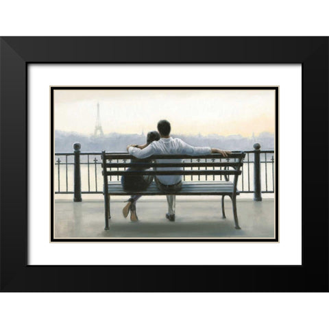 Parisian Afternoon Black Modern Wood Framed Art Print with Double Matting by Sullivan, Myles