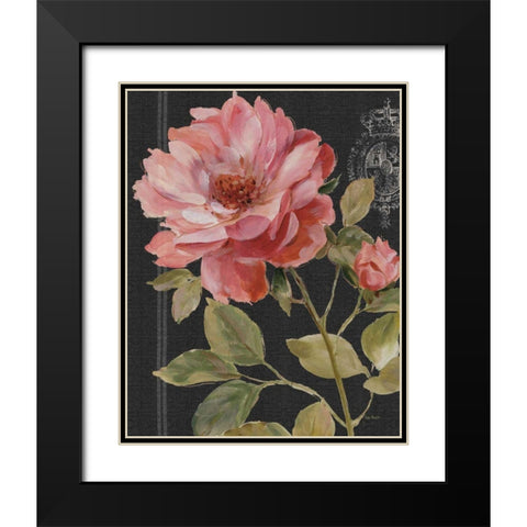 Harmonious Rose Black Black Modern Wood Framed Art Print with Double Matting by Audit, Lisa