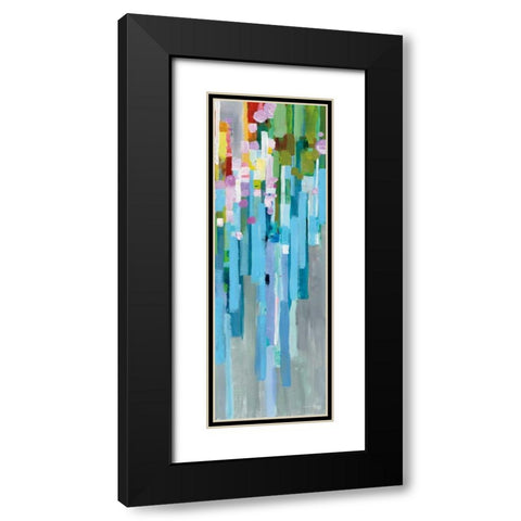 Rainbow of Stripes II Black Modern Wood Framed Art Print with Double Matting by Nai, Danhui