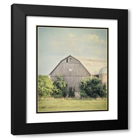 Late Summer Barn II Crop Black Modern Wood Framed Art Print with Double Matting by Urquhart, Elizabeth