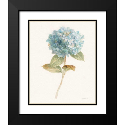 Garden Hydrangea Black Modern Wood Framed Art Print with Double Matting by Nai, Danhui