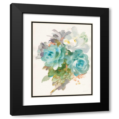 Garden Bouquet III Crop Black Modern Wood Framed Art Print with Double Matting by Nai, Danhui