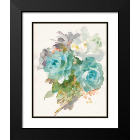 Garden Bouquet III Crop Black Modern Wood Framed Art Print with Double Matting by Nai, Danhui