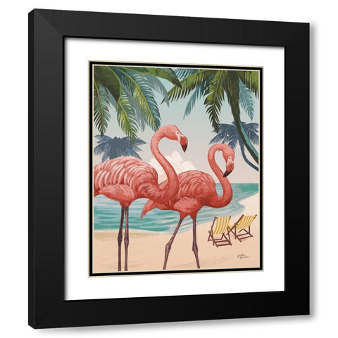 Welcome to Paradise VIII Black Modern Wood Framed Art Print with Double Matting by Penner, Janelle