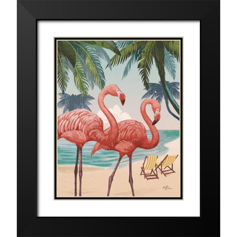 Welcome to Paradise VIII Black Modern Wood Framed Art Print with Double Matting by Penner, Janelle