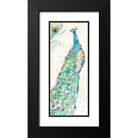 Peacock Garden III Black Modern Wood Framed Art Print with Double Matting by Tavoletti, Anne