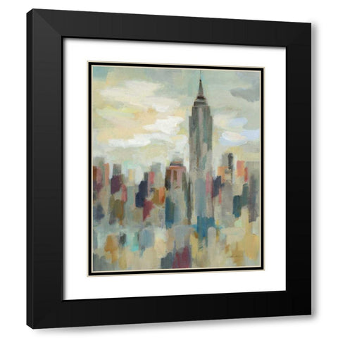 New York Impression Black Modern Wood Framed Art Print with Double Matting by Vassileva, Silvia