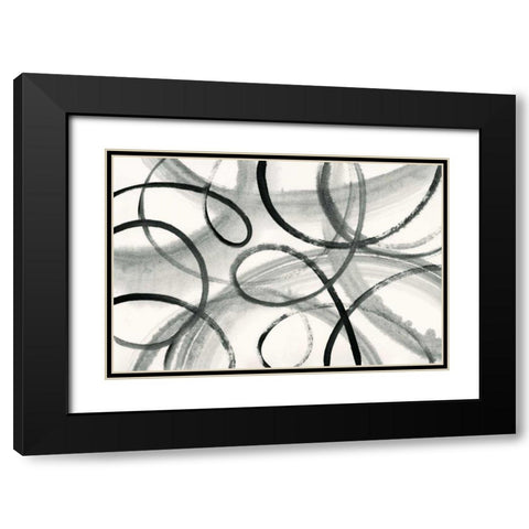 Calligraphia Black Modern Wood Framed Art Print with Double Matting by Schlabach, Sue