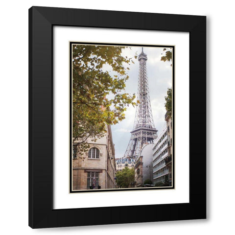 Eiffel View II Black Modern Wood Framed Art Print with Double Matting by Marshall, Laura