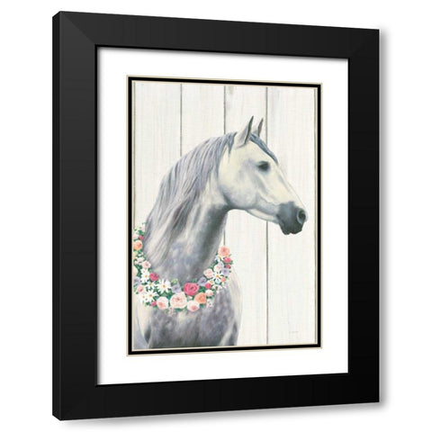 Spirit Stallion I on Wood no Lace Black Modern Wood Framed Art Print with Double Matting by Wiens, James