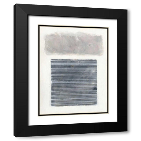 Venetian Gray Black Modern Wood Framed Art Print with Double Matting by Schick, Mike